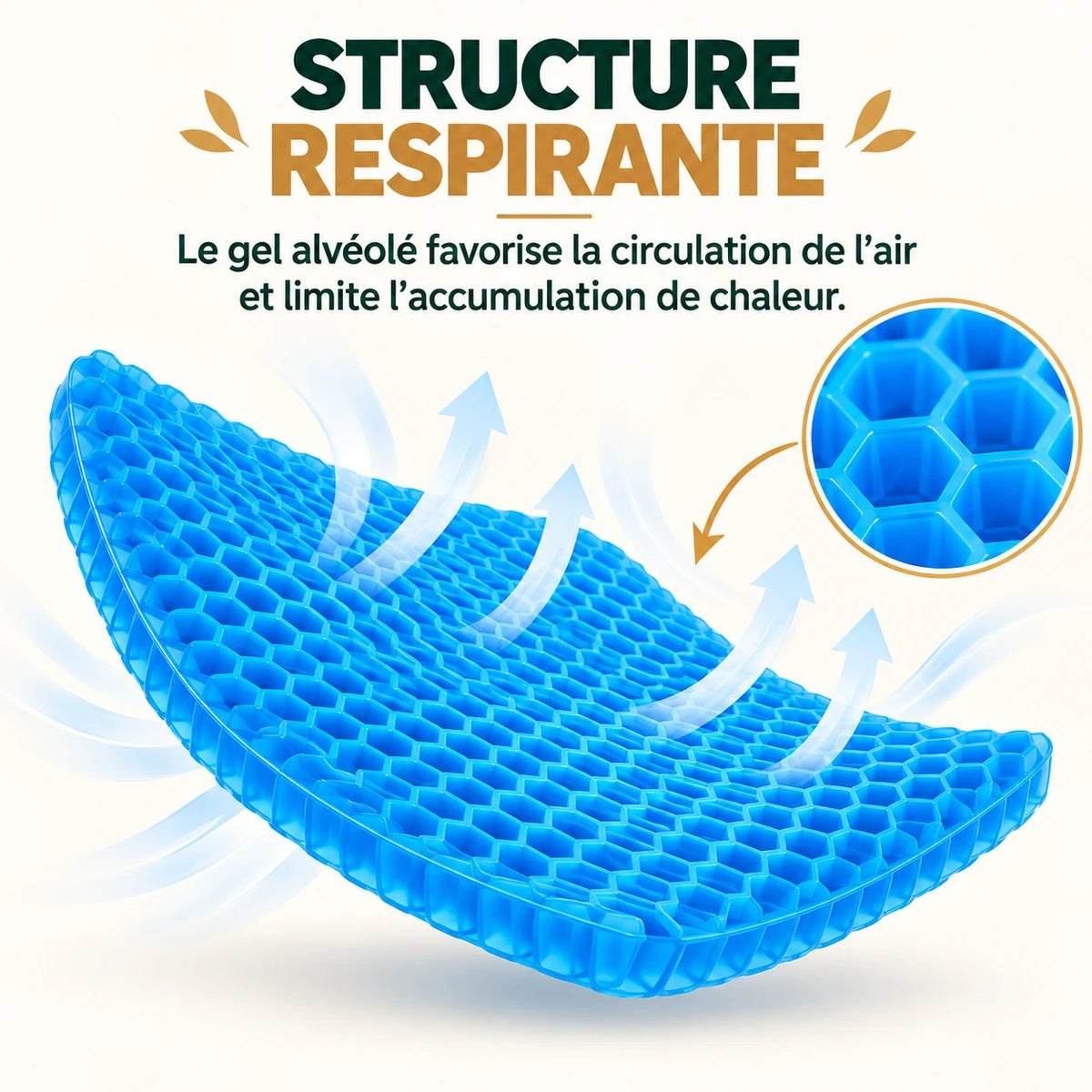 Coussin gel alvéolé ergonomique Senovela